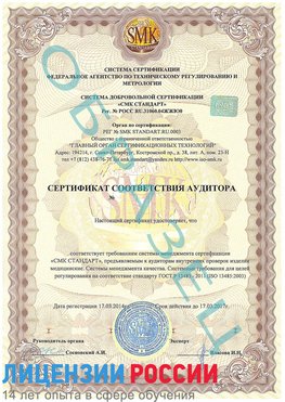 Образец сертификата соответствия аудитора Ядрин Сертификат ISO 13485